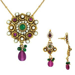 Floral Pendant Set by Spargz-AIPS-038